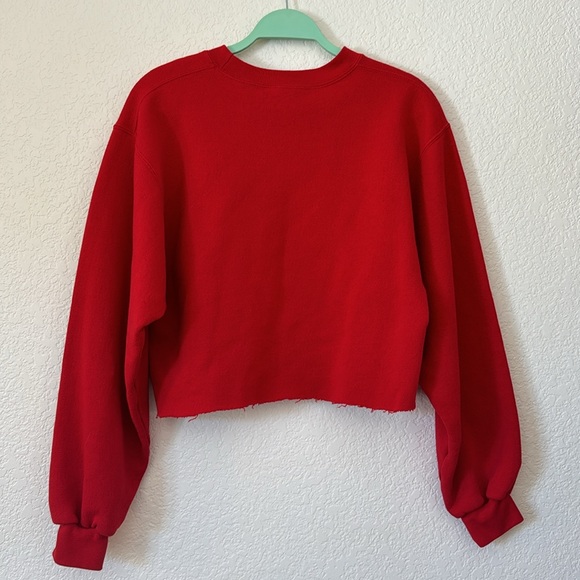 Red Coors Light Cropped Crewneck Sweatshirt - Picture 2 of 4